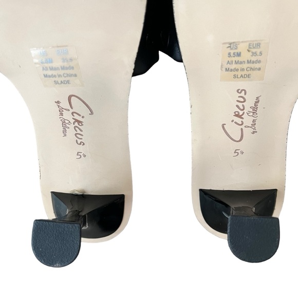 Circus by Sam Edelman Slade square toe ruffled Women's Heels Black Size‎ 5.5 M - Picture 8 of 11